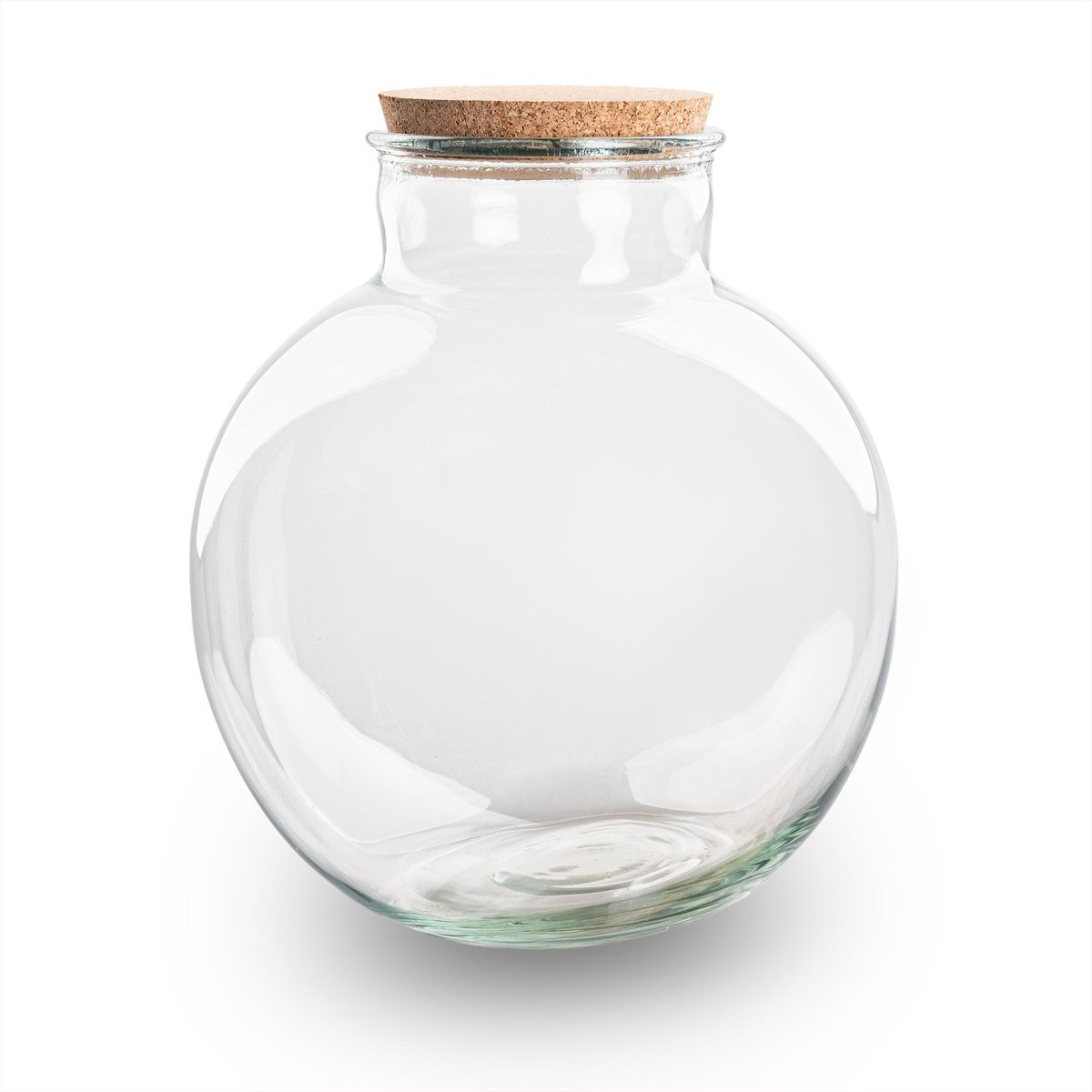 Terrarium fles ‘Bolder Bob’ - Incl. (LED) kurk - Gesloten terrarium Ø 30 cm ↑ 31 cm