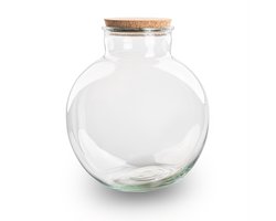 Terrarium fles ‘Bolder Bob’ - Incl. (LED) kurk - Gesloten terrarium Ø 30 cm ↑ 31 cm