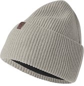 Hiems | Grijze Beanie van Gerecyclede Wol met Manchet