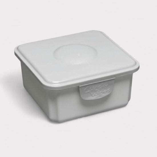 Cheeky Wipes - Conteneur Bébé Fresh - Blauw ou Argent - Facile à fermer - Stockez jusqu'à 25 lingettes - Argent