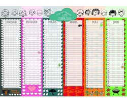 Eeuwigdurende Verjaardagskalender A3 - Zonder Jaar - Dubbelzijdig Opzegbaar & Ophangbaar