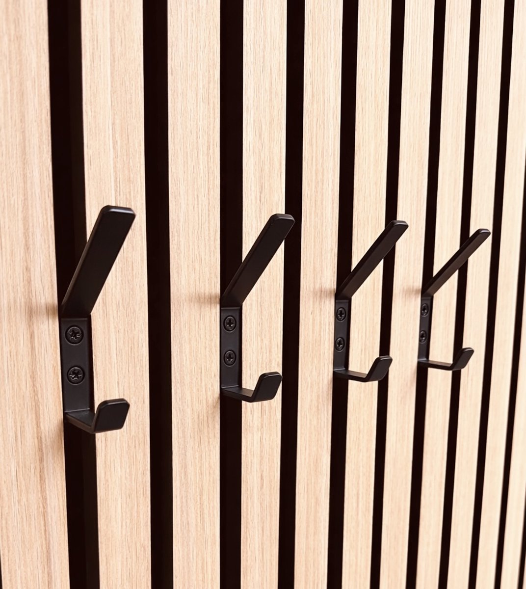 Vleugel® Dubbele kapstokhaak voor akoestisch wandpaneel -Akupanel - akoestische panelen - 10mm - Akoestisch paneel- Akoestische wand - kapstok - Zonder boren - 1 stuk - Metaal