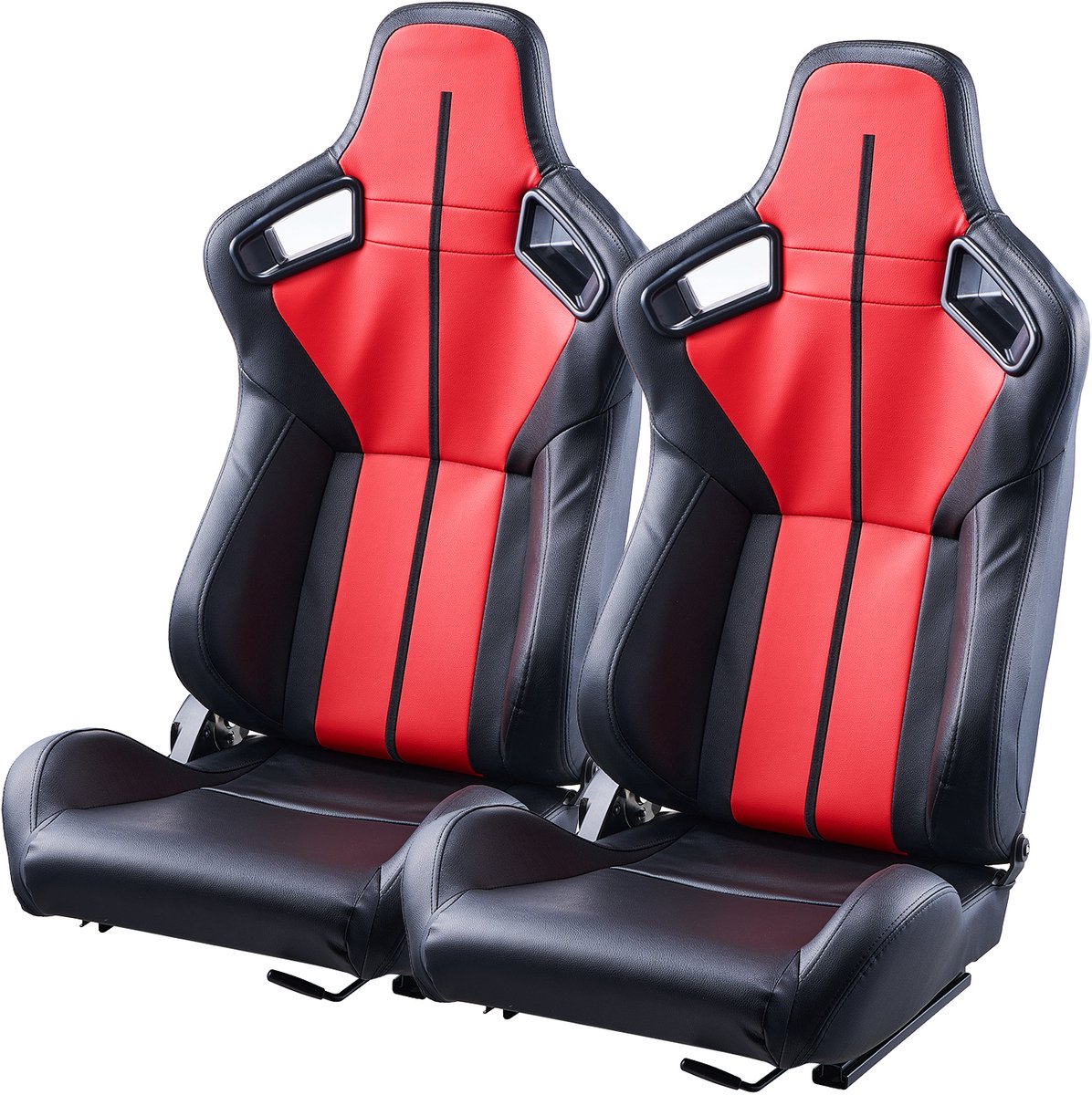 VEVOR 2 verstelbare racestoel met PVC-leer en Q235B-schuifregelaar