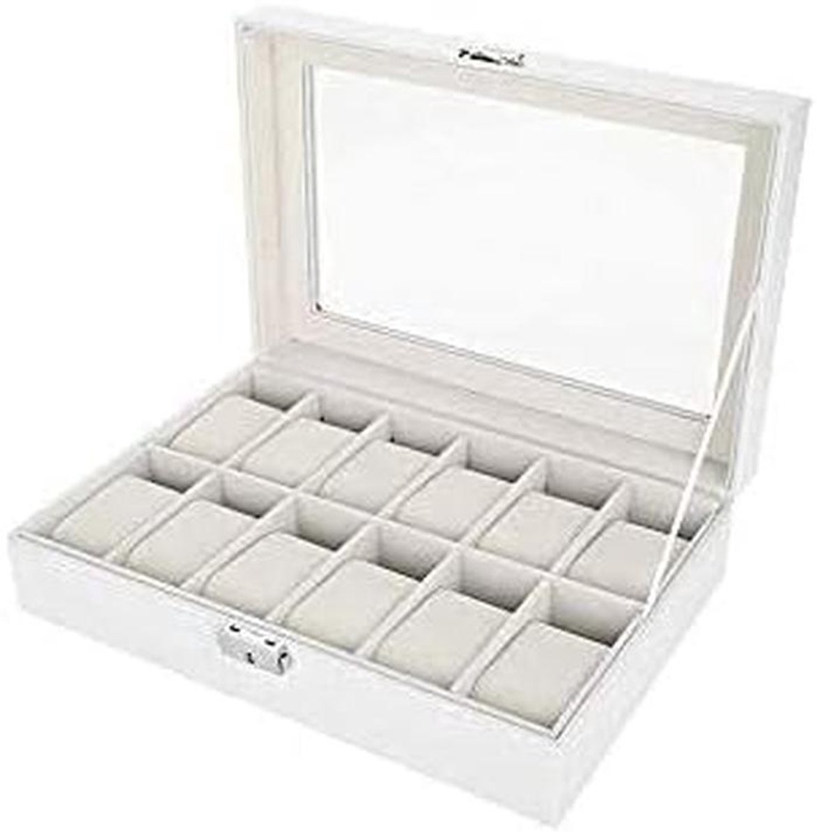 Luxe Horloge Opbergdoos voor 10 Stuks met Vakken voor Sieraden