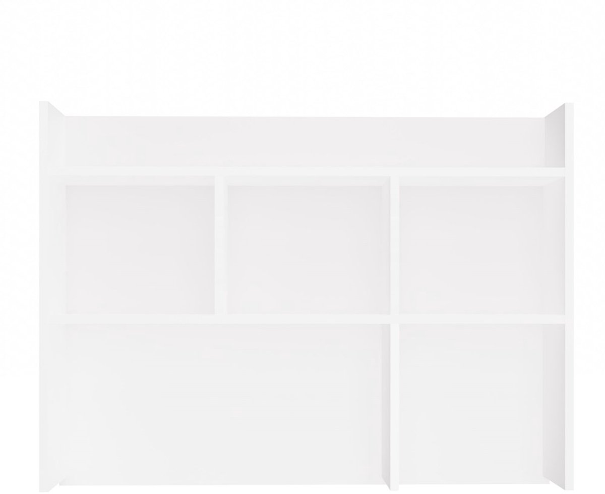 MALWA UNIVERSAL - Bureau-opzetstuk - 100 cm breed - Mat wit - 4 planken