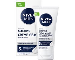 NIVEA MEN Sensitive Hydraterende Dagcrème Gezicht - Moisturizer - 24H Hydratatie - Moisturizer -…