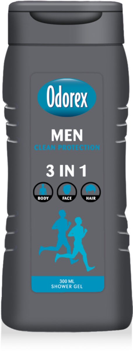 Odorex Douchegel For Men 3-in-1 Clean Protection - 3 x 300 ml - Voordeelverpakking