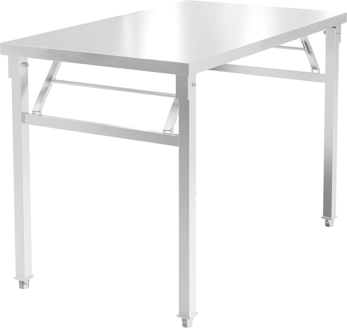 Aufun RVS Werktafel Vouwbaar 120x60x86 cm - Professioneel Keukenblad & Werkbank voor Restaurant, School & Barbecue