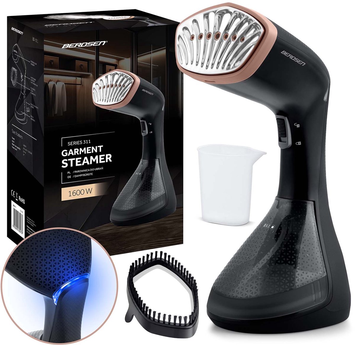 Kledingstomer 1600 W steamer Berdsen BD-311