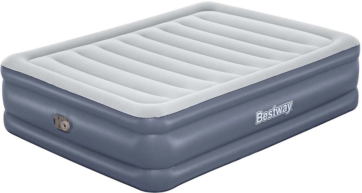 Bestway 6713I Tritech Luchtbed - 2-Persoons - 203 x 152 x 51 cm - Ingebouwde Elektrische Pomp & Kussen