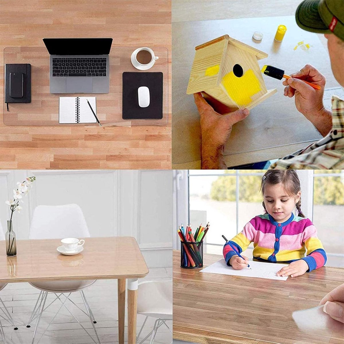 Transparant Tafelkleed PVC Waterdicht - Beschermhoes voor Tafel en Bureau