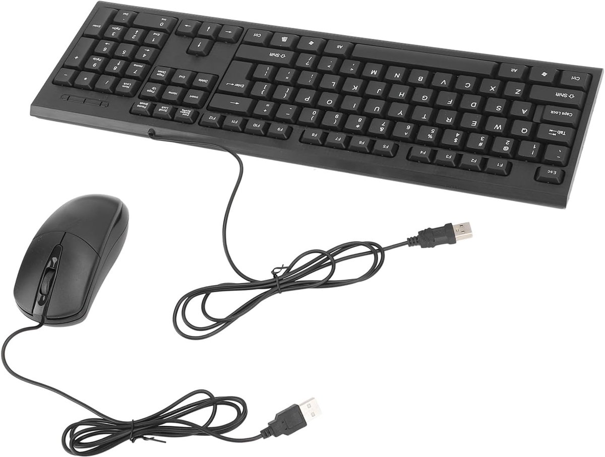 Bedraad Toetsenbord Muis - Gaming Set - Snelle Respons - Antislip Voetkussentjes - 104 Toetsen