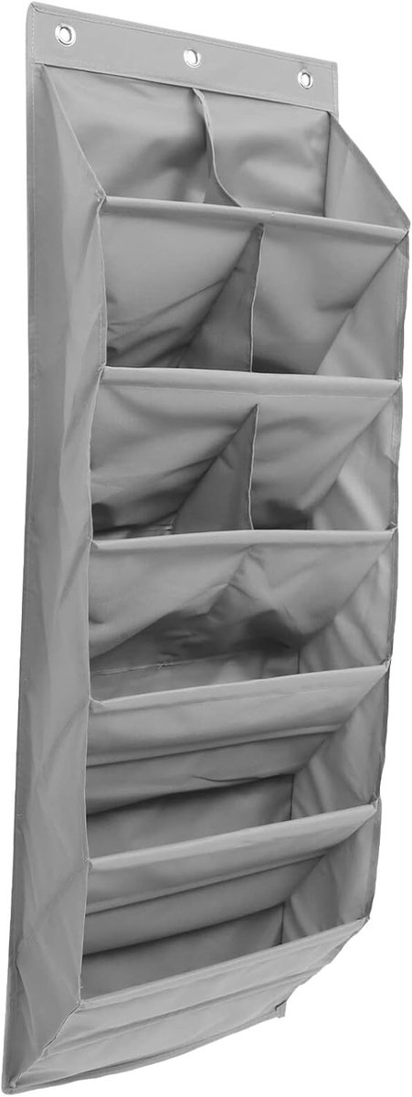 Deur Opbergzak - Wand Organizer - Schoenen Opbergen - 9 Compartimenten - 43x17x120cm - Grijs
