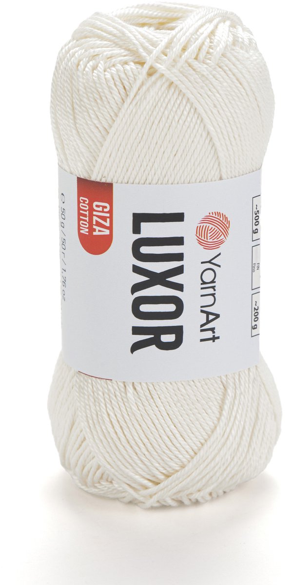 YarnArt Luxor – Gemerceriseerd Katoen Garen – 50g – ±125m – Glanzend Haakgaren – Voor Kleding & Accessoires - Kleur 1201