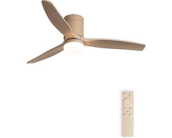 CREATE - Stille 40W plafondventilator met technische ABS bladen in verschillende maten - S - Met licht - Afstandsbediening - WIND CALM