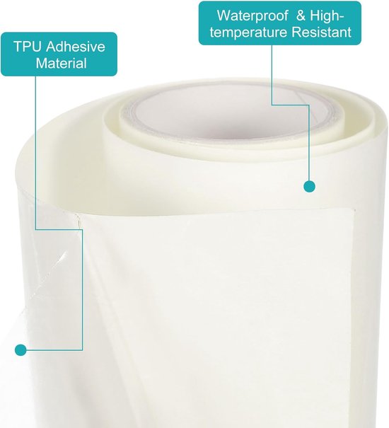 Reparatieset Opblaasbaar - Waterdichte Patch - Zwembad Herstellen - Zelfklevend TPU Materiaal - 10 x 150 cm - Transparant van Merkloos — afbeelding 5