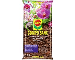 COMPO SANA Potgrond Orchideeën - incl. meststof met 100 dagen lange werking - voor een lange, intensieve bloei - zak 5L