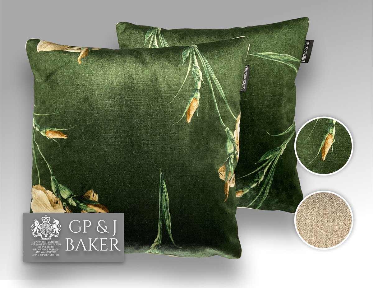 GP & J Baker - Baker Iris - Kwaliteits sierkussens gemaakt van originele GP & J Baker - Baker Iris fluweel