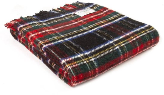 Plaid Tartan Black Stewart - 150x183 - Nieuw Wol - Tweedmill UK