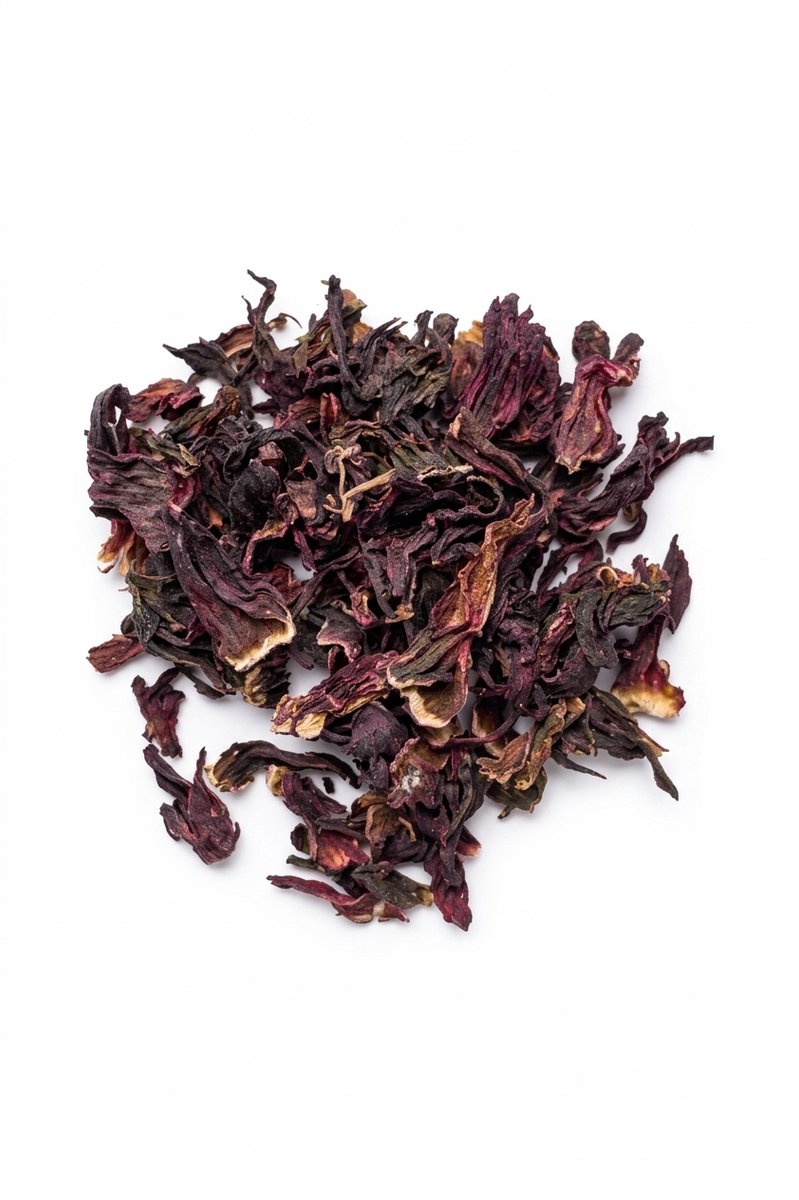 Hibiscusthee 2 X 1kg - Gedroogde Bloemen Hele Hibiscusbloemen - 100% Natuurlijk - 2000g Losse Thee - Premium Kwaliteit Hibiscus Sabdariffa Kruidenthee met Kajal Sticker