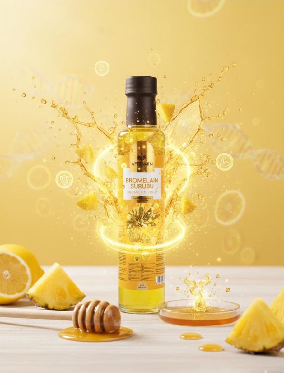 Bromelain Şurup - BROMELAİNE SİNOOP - BROMELAİNE DRANK - BROMELAİNE SUPPLEMENT - BROMELAİNE ANANAS ENZYM -250 ML