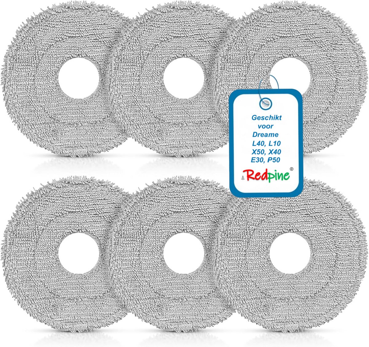 RedPine Wasbare Dweildoeken geschikt voor Dreame L50, L40, L10s, X50, X40 Ultra dweilpads vervanging