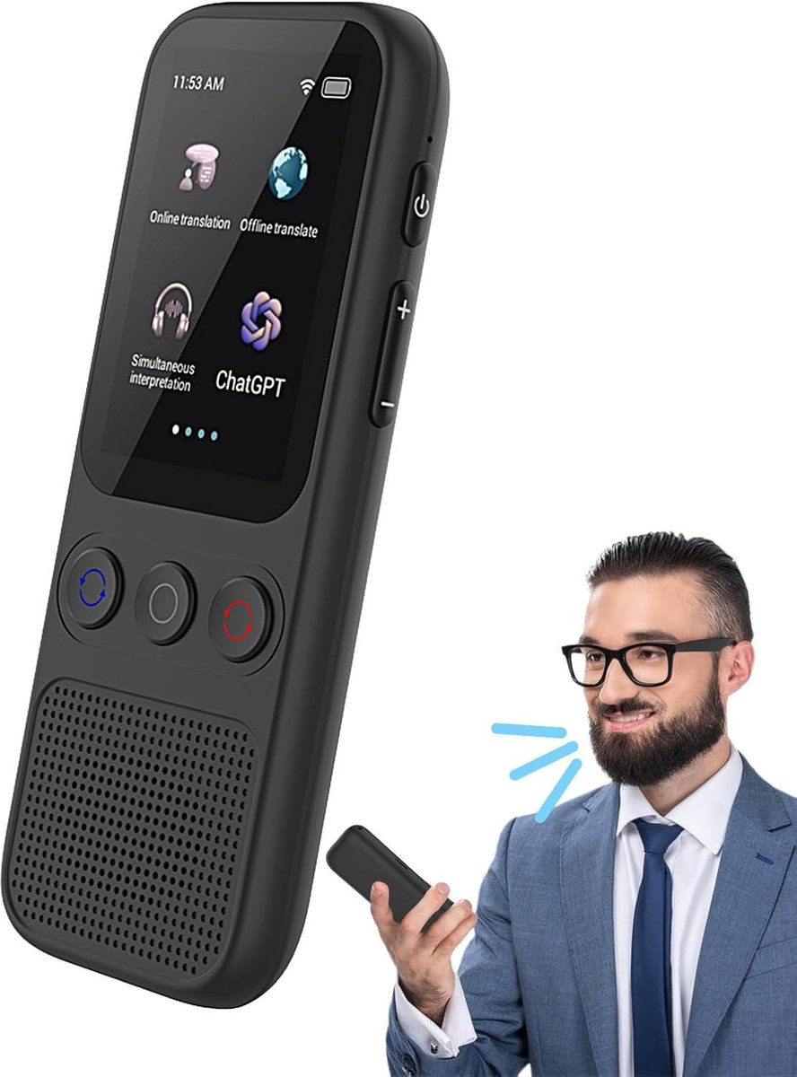 Taalvertaler Apparaat - Instant Vertaler - Reizen Communicatie - Geen WiFi Nodig - Compact Ontwerp