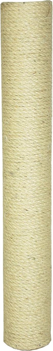 Vervangende Krabstam - Sisalpaal - Krabpaal Reparatie - Dubbelzijdig Schroefdraad - 50cm Lengte M10 - Natuurlijk Sisal