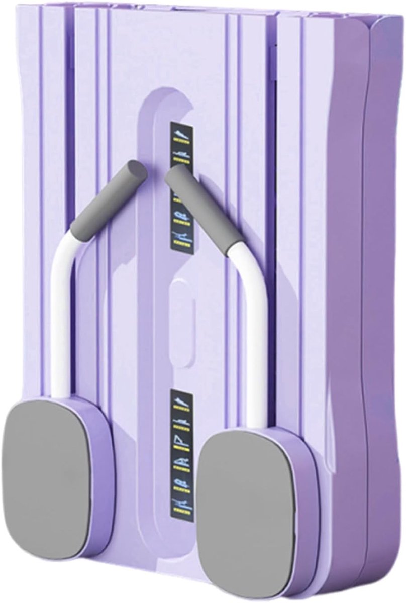 Pilates Bord - Fitness Apparaat - Kern Versterken - Opvouwbaar Ontwerp - 105x40cm - Paars