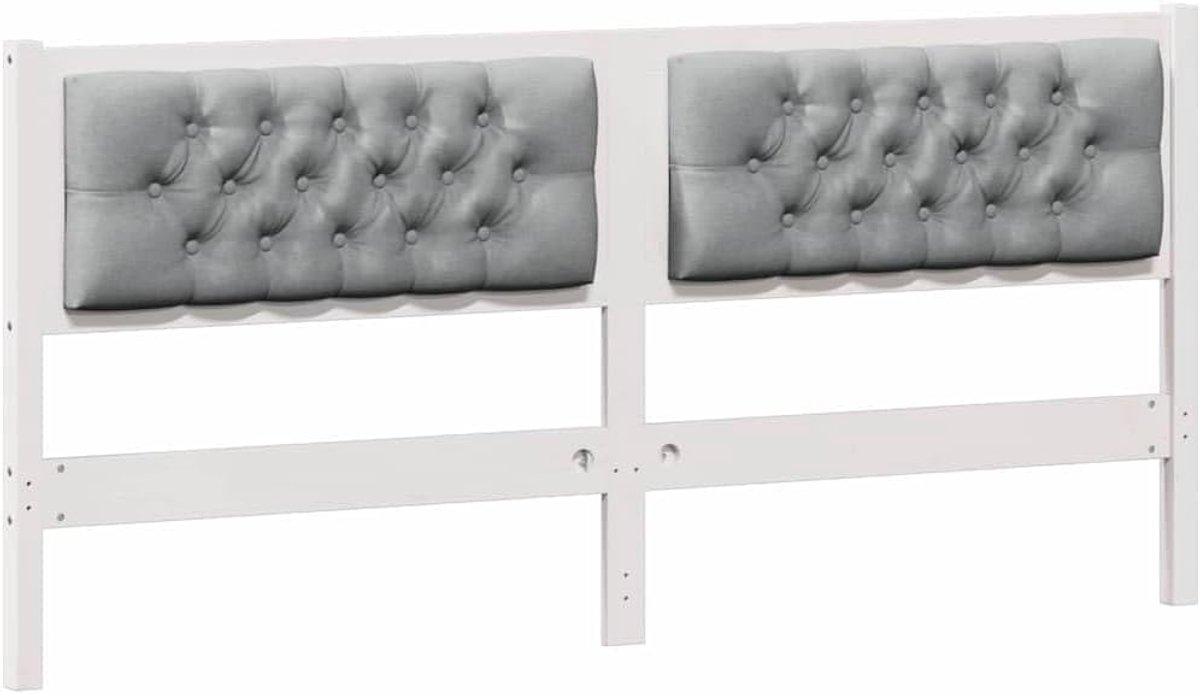 Hoofdbord Massief Grenenhout - Bed Hoofdeinde - Slaapkamer Decoratie - Ademende Stof Rugst