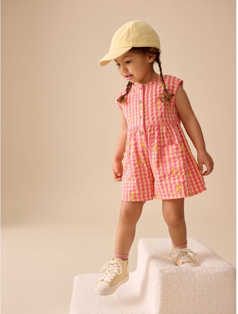 Next - Meisjes - Broderie playsuit - Roze