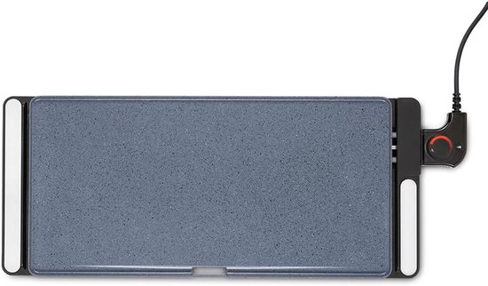 Elektrische Grillplaat - Gourmet Tafel - Gezellig Eten - Keramische Coating - 50 x 25 cm - Zwart — afbeelding 3