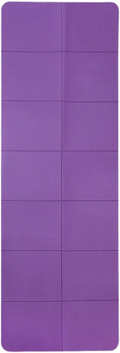 Opvouwbare Oefenmat - Draagbare Trainingsmat - Thuis Yoga Fitness - Antislip Dubbelzijdig - 183 x 61 cm - Paars