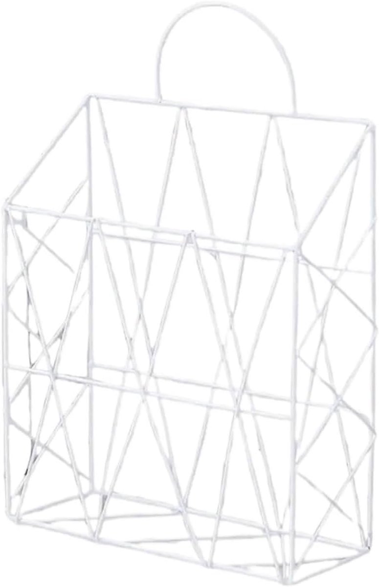 Wand Organizer - Opbergrek - Documenten Sorteren - Ruimtebesparend Ontwerp - 38x25.5x10 cm - Wit