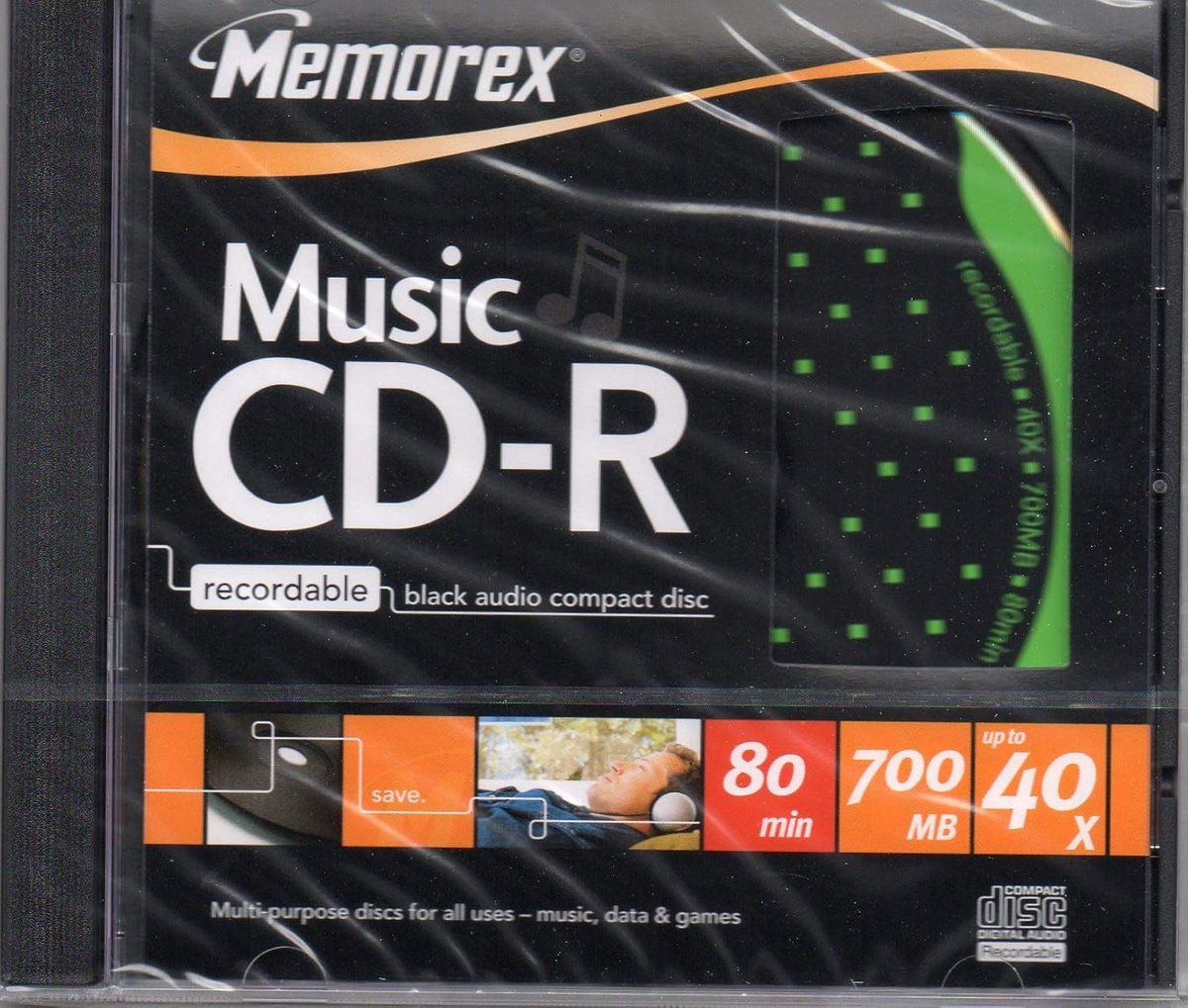 Opneembare CD - Muziek CD-R - Audio Opslag - 80 Minuten Capaciteit - 700 MB - Zwart