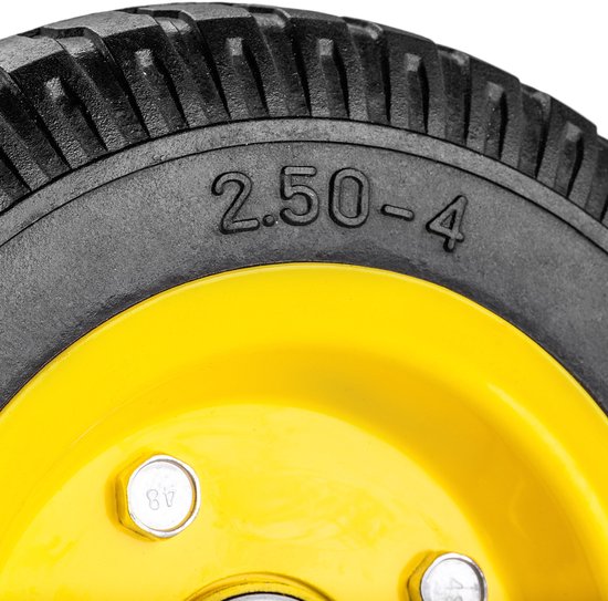 KADAX steekwagenwiel 200 x 55 mm, 1 stuk, lekbestendig vervangingswiel 2.50-4 voor steekwagens, transportkarren en tuintrolleys, kruiwagenwiel met 17 mm asboring van Merkloos	 — afbeelding 4