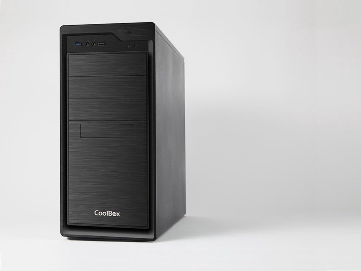 Computer Behuizing - PC Kast - Desktop Bouwen - ATX Vormfactor - 18.5 x 40 x 42 cm - Wit Grijs