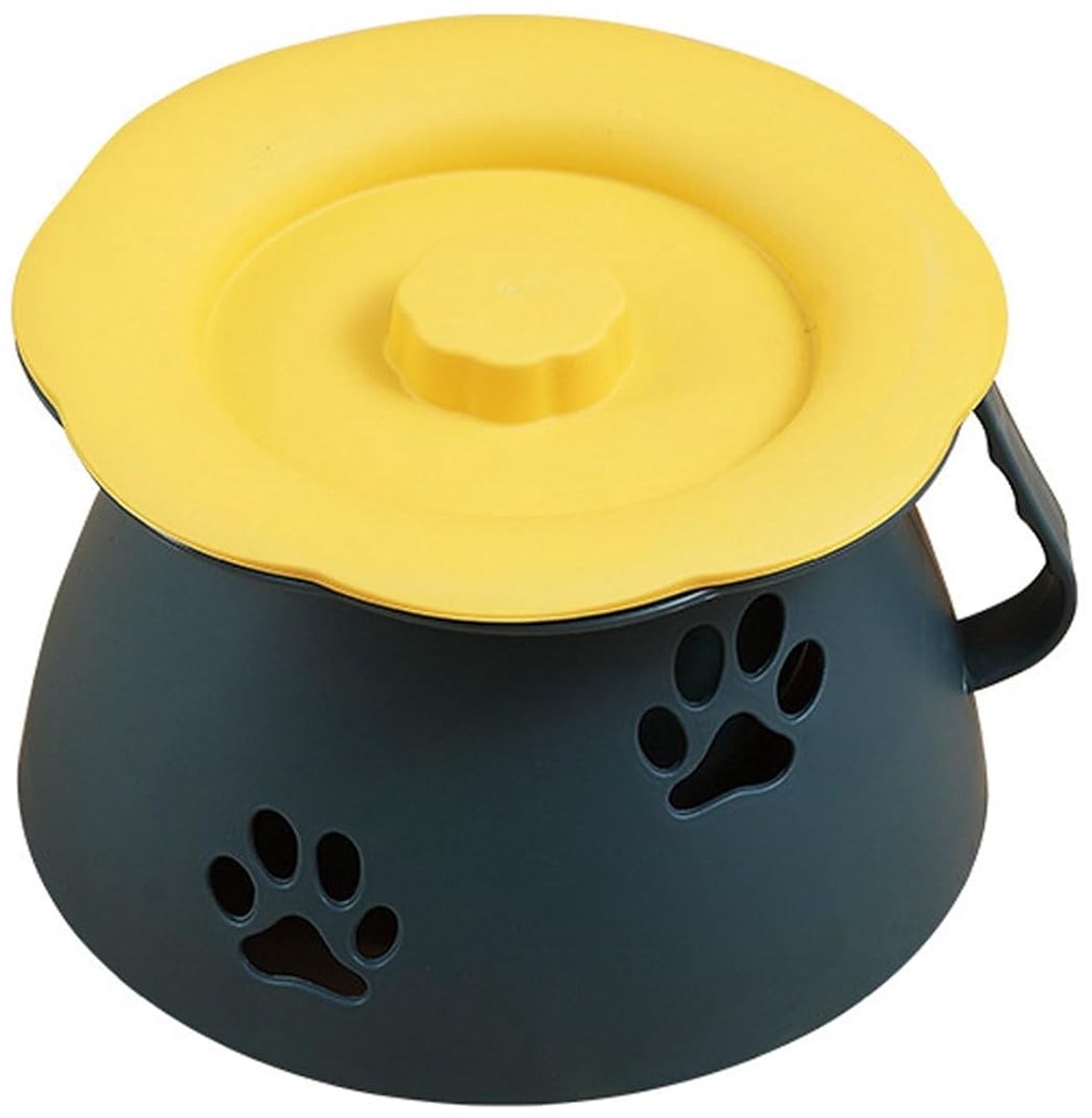 Kamerpot met Deksel - Urinoir Potje - Huishoudelijk Gebruik - Antislip Handvat - Verdikte Basis - Geel