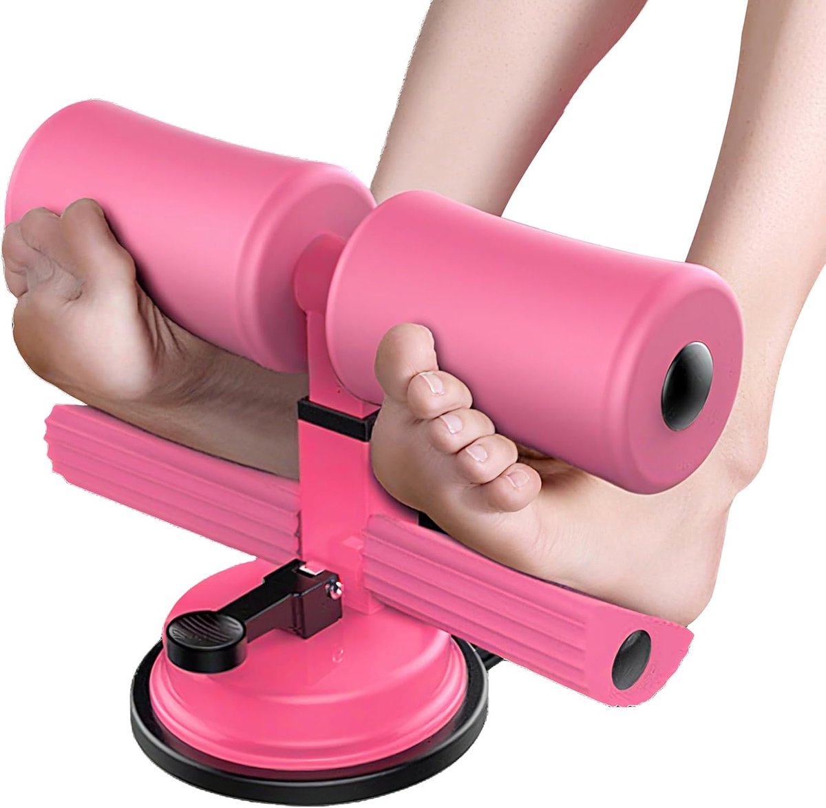 Sit Up Trainingsuitrusting - Buikspier Trainer - Core Versterken - Antislip Zuignap - 1310g - Roze