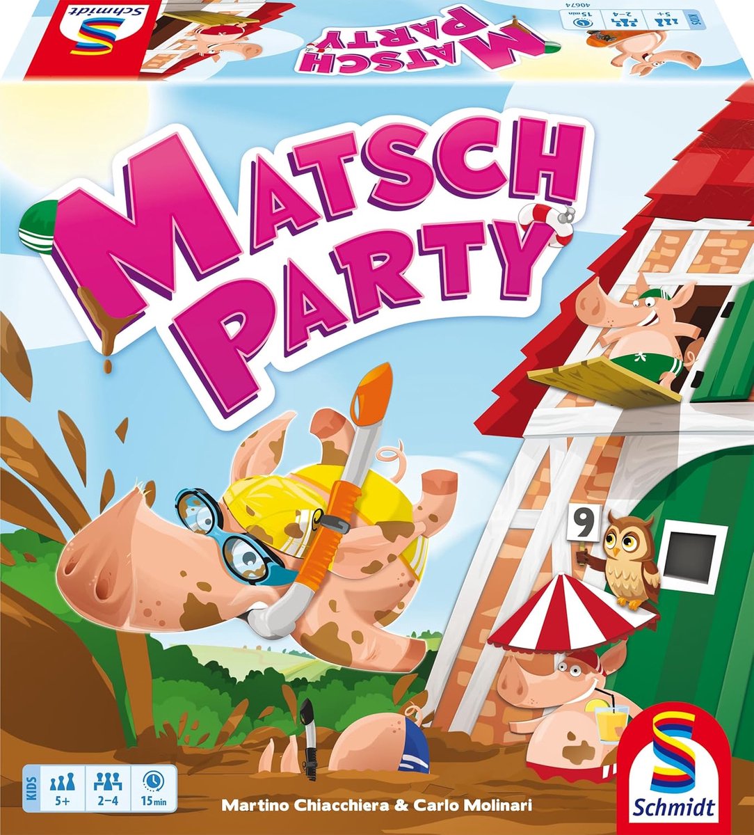 Modderparty Kinderspel - Actiespel Varkens - Gezellig Spelen - Modder Verzamelspel - 30 x 8 x 0.1 cm