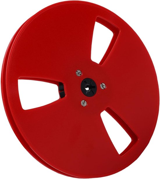 Lege Tape Spoel - Opname Haspel - Reel-to-Reel Spelers - NAB Flens 3 Gaten - 7 Inch Diameter - Rood — afbeelding 3