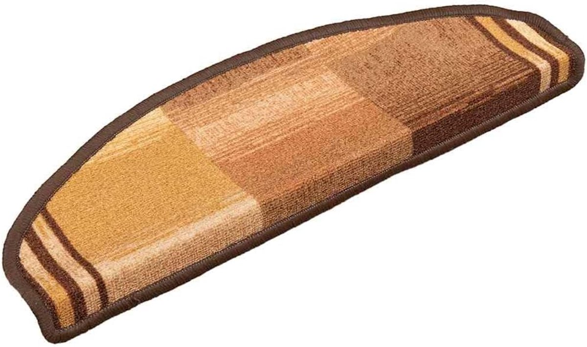 Trapmatten Zelfklevend - Vloerbeschermers Treden - Veilig Trap Lopen - Zachte Demping - 65x21x4 cm - Bruin