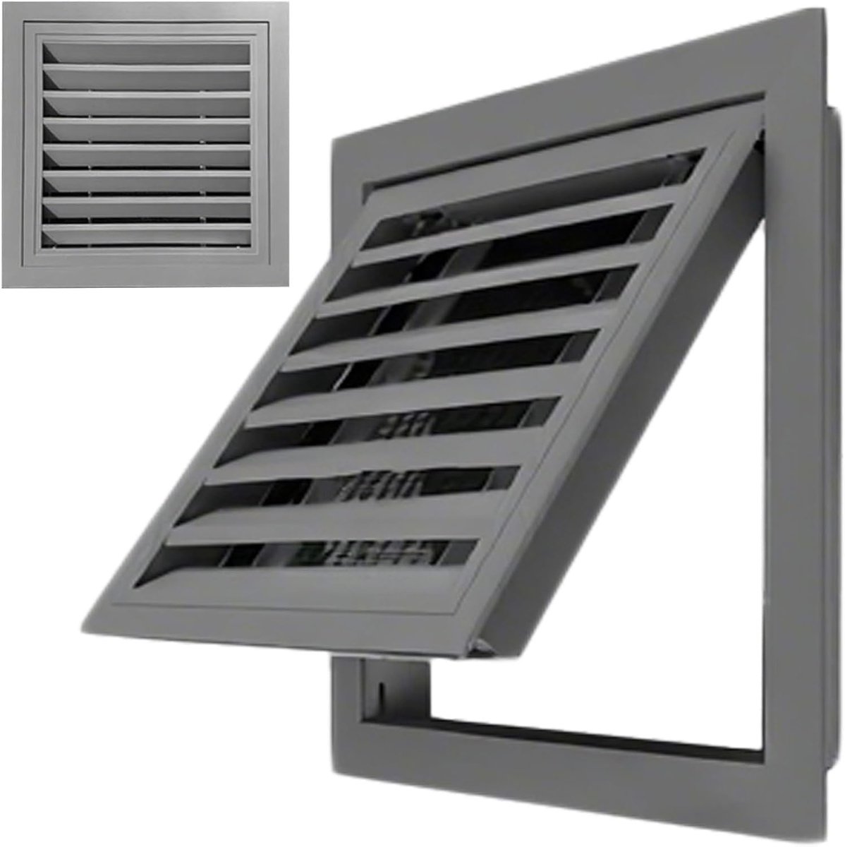 Ventilatierooster Toegangsplaat - Aluminium Rooster - Luchtventilatie Onderhoud - Afneembaar Filter - 35 x 60 cm - Grijs