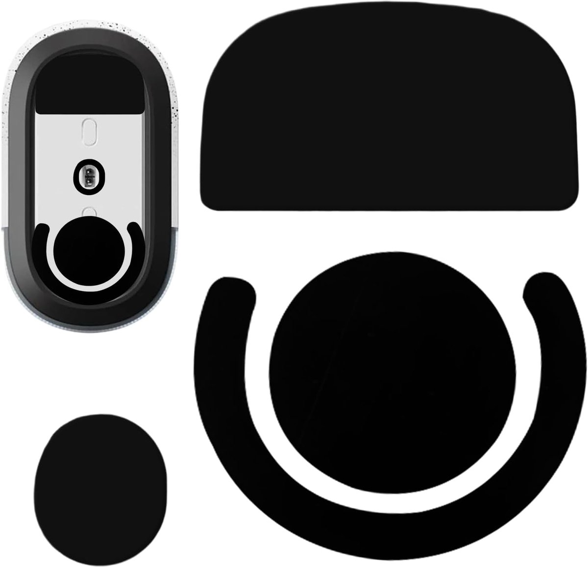 Muisvoetstickers - Antislip Matjes - Precisie Gaming - Gladde Randafwerking - 12 x 8 x 1 cm