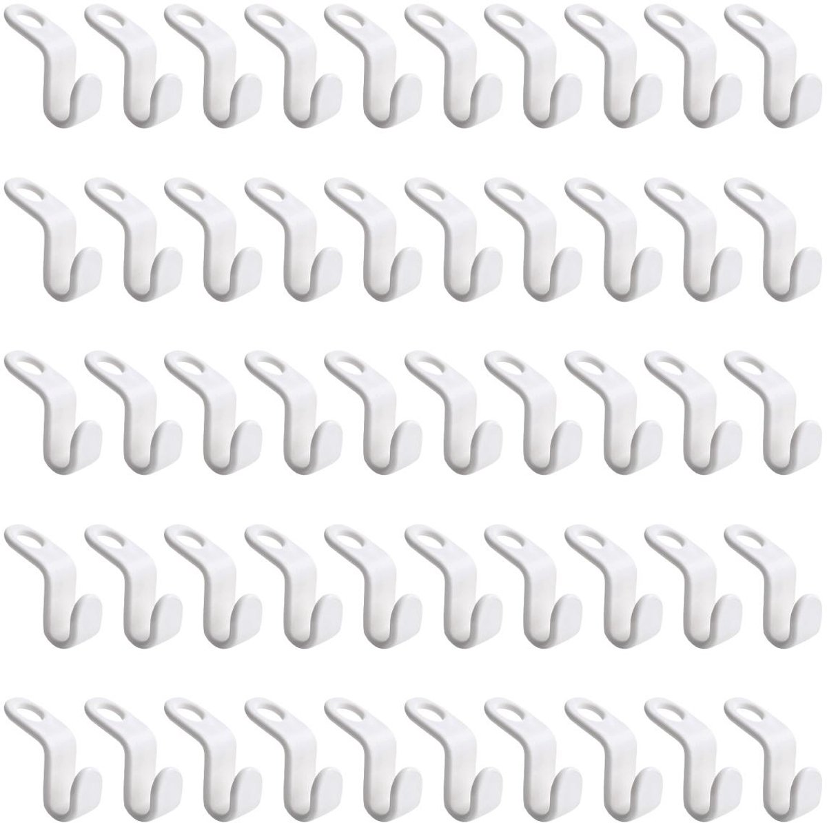 Hanger Connector - Cascading Hook - Ruimtebesparend Verbindingssysteem - 10 Stuks - Wit