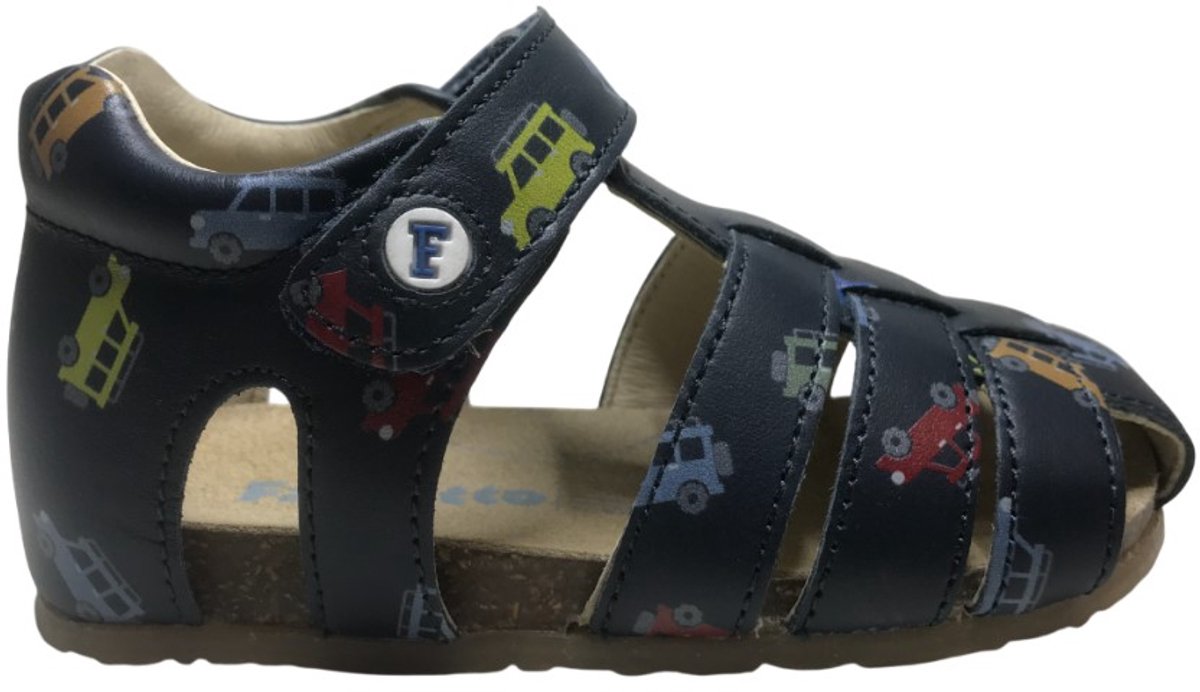 Falcotto Alby – velcro lederen sandalen- jeeps /multi Marineblauw