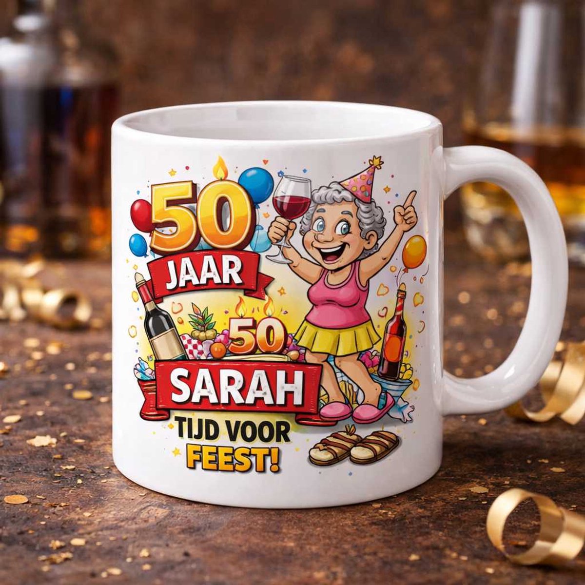 Koffiemok - 50 jaar - Sarah