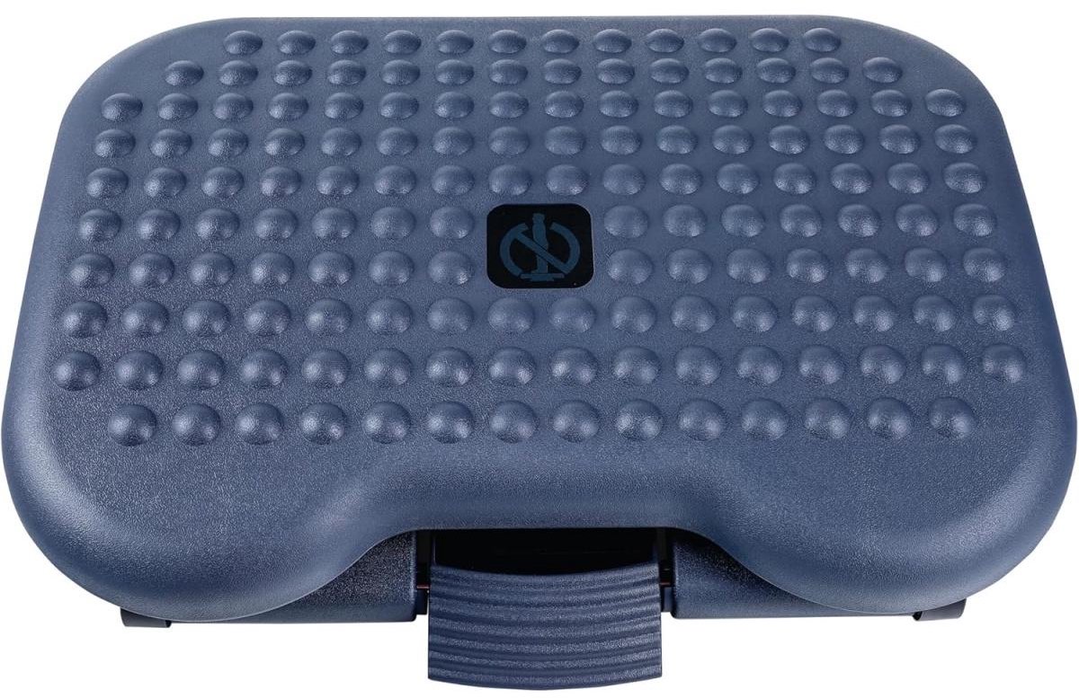 GELLDG Voetenbankje Verstelbaar met 3 Hoogtes - Ergonomische Voetensteun voor Bureau - 110/140/170mm Verstelling, Anti-Slip & Voetafzet Met Inkeping - Geschikt voor Kantoor en Thuisgebruik - Kunststof - 46x36x23.8cm