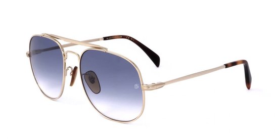 David Beckham Zonnebril 7004/s Cat. 3 Rond Staal Goud/blauw van David Beckham — afbeelding 2