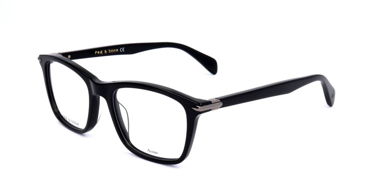 Rag & Bone RNB7024 Black 51/19/145 MAN Brilmonturen